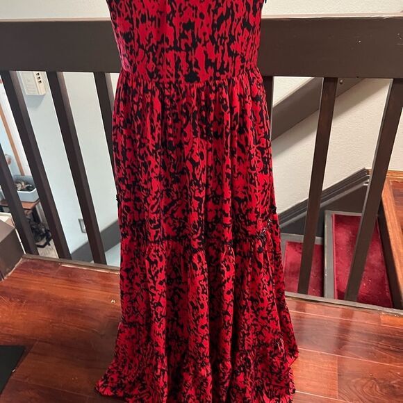 Anthropologie Red and Black Maxi Dress - Picture 3 of 13